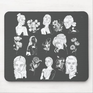 ALFOMBRILLA DE RATÓN ALMOHADAS DE RATÓN PARA MUJERES Y FLORES (DG&W)