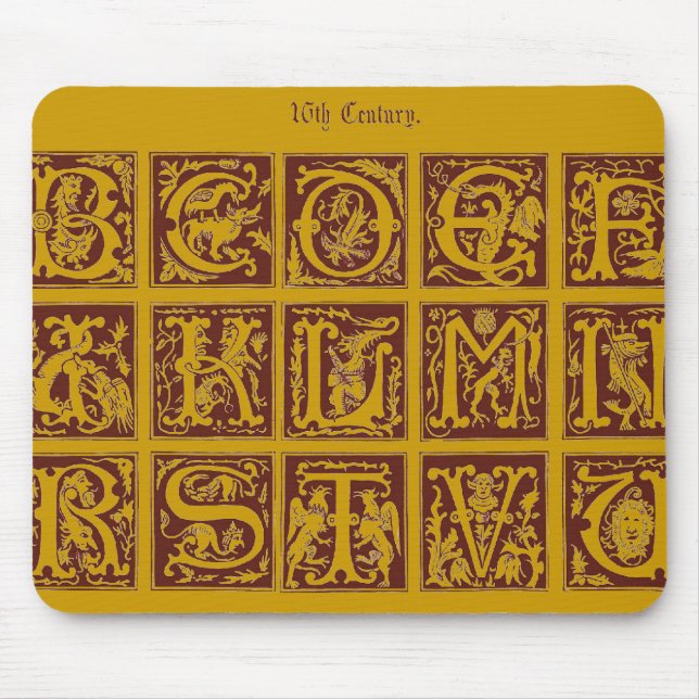 Alfombrilla De Ratón Almohadilla de ratón alfabeta (Frente)