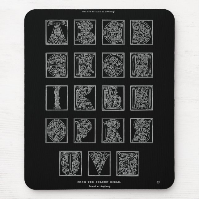 Alfombrilla De Ratón Almohadilla de ratón alfabeta (Frente)