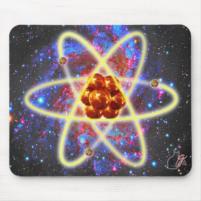 Alfombrilla De Ratón Almohadilla de ratón atómico espacial (Frente)