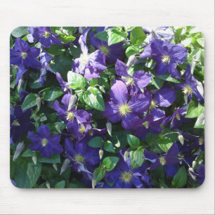 Alfombrilla De Ratón Almohadilla de ratón azul Clematis