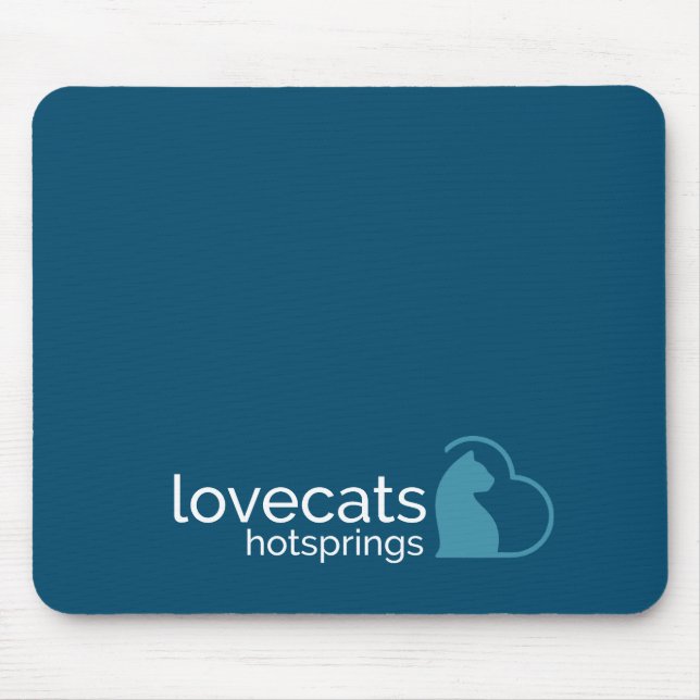Alfombrilla De Ratón almohadilla de ratón azul lovecats hotsprings (Frente)