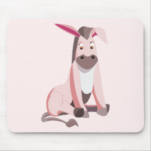 Alfombrilla De Ratón Almohadilla de ratón burro rosa - Tus colores