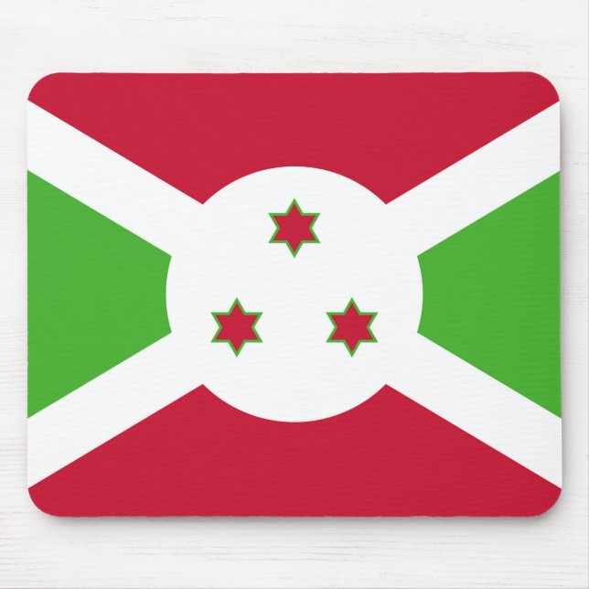 Alfombrilla De Ratón Almohadilla de ratón con bandera de Burundi (Frente)