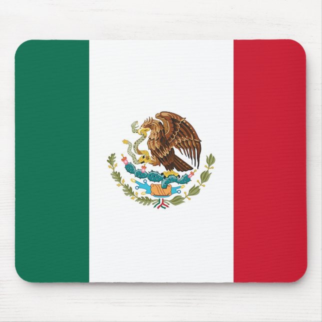 Alfombrilla De Ratón Almohadilla de ratón con bandera de México (Frente)