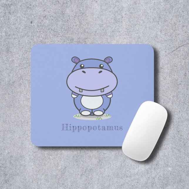 Alfombrilla De Ratón Almohadilla de ratón Cute Hippo (Cute Hippo Mouse Pad )