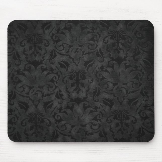Alfombrilla De Ratón Almohadilla de ratón Damask negro (Frente)