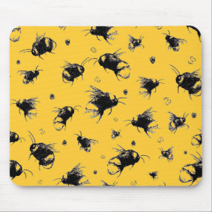 Alfombrilla De Ratón Almohadilla de ratón de abeja amarilla - regalo pa