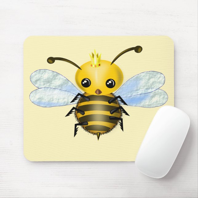 Alfombrilla De Ratón Almohadilla de ratón de abeja Reina pequeña - colo (Con ratón)