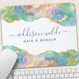 Alfombrilla De Ratón Almohadilla de ratón de arcoiris opal con fuego de