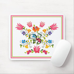 Alfombrilla De Ratón Almohadilla de ratón de bordado floral