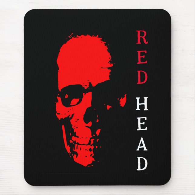 Alfombrilla De Ratón Almohadilla de ratón de cabeza roja (Frente)