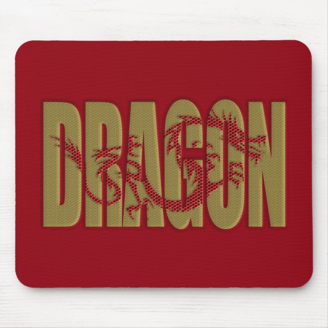 Alfombrilla De Ratón Almohadilla de ratón de dragón "dorado" 2024 (Frente)