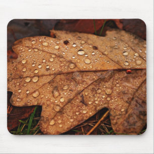 Alfombrilla De Ratón Almohadilla de ratón de hoja amarilla de otoño