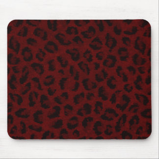 Alfombrilla De Ratón Almohadilla de ratón de impresión de leopardo rojo