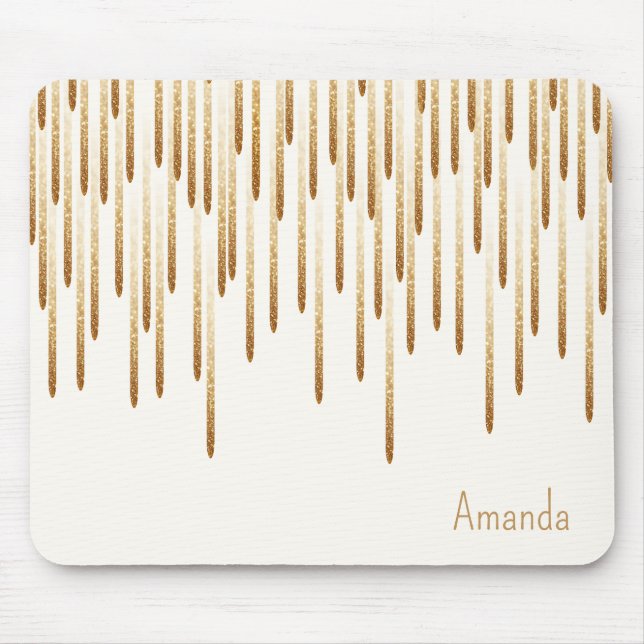 Alfombrilla De Ratón almohadilla de ratón de lluvia purpurina (Frente)