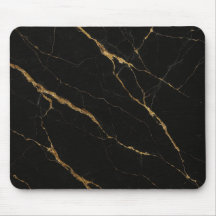 Almohadilla de ratón de mármol negro de lujo