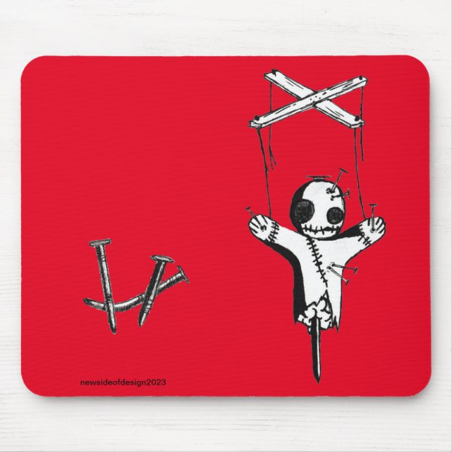 Alfombrilla De Ratón Almohadilla de ratón de muñeca roja (Frente)