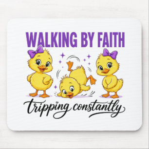 Alfombrilla De Ratón Almohadilla de ratón de patos de caminar por fe
