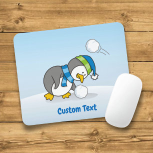 Alfombrilla De Ratón almohadilla de ratón de pingüino pequeño recibiend