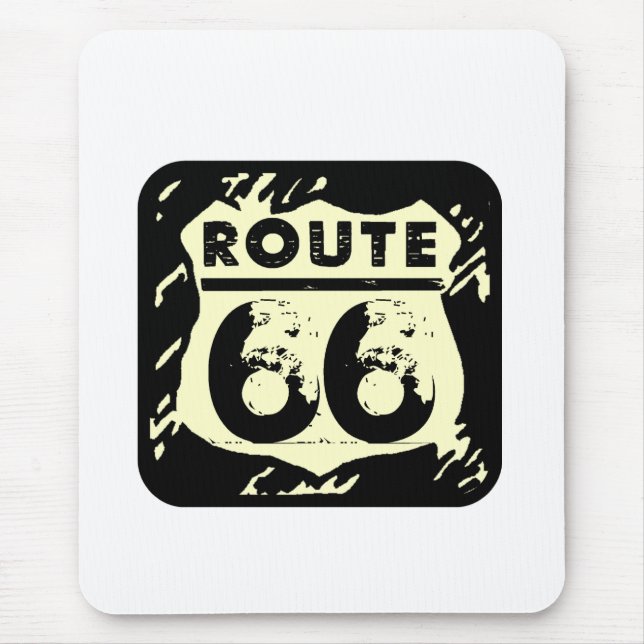 Alfombrilla De Ratón Almohadilla de ratón de Rótulo Rustic Route 66 (Frente)