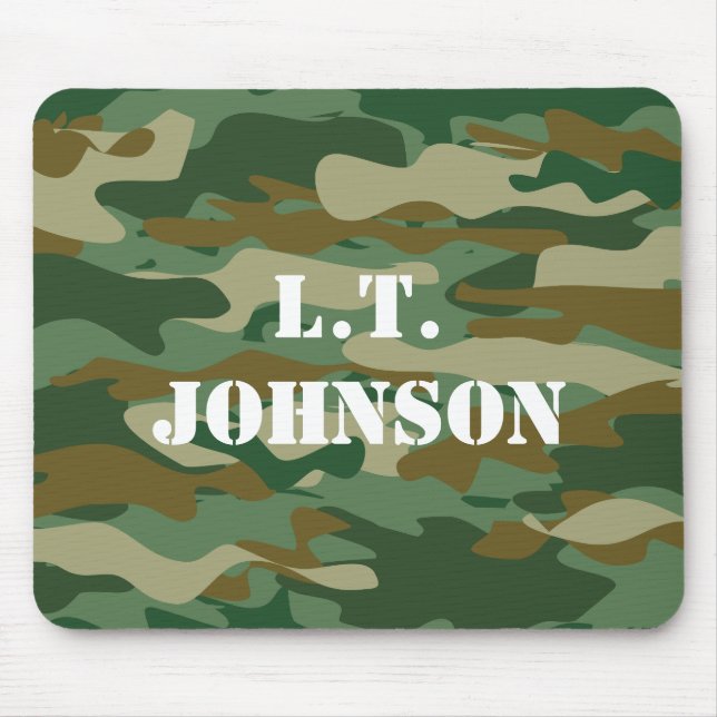 Alfombrilla De Ratón almohadilla de ratón del ejército verde monocasco  (Frente)