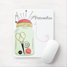 Almohadilla de ratón del kit de costura de vintage