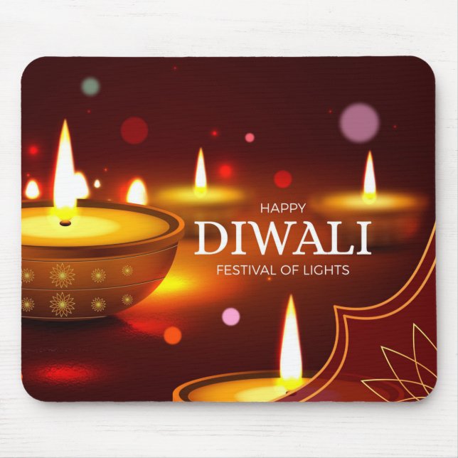 Alfombrilla De Ratón Almohadilla de ratón Diwali (Frente)