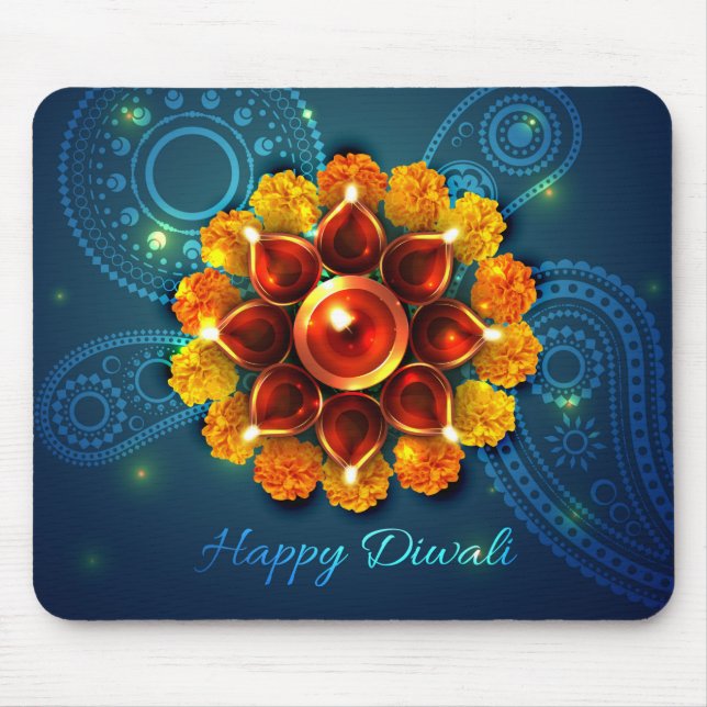 Alfombrilla De Ratón Almohadilla de ratón Diwali (Frente)
