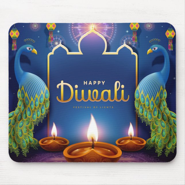 Alfombrilla De Ratón Almohadilla de ratón Diwali (Frente)