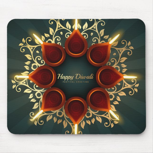 Alfombrilla De Ratón Almohadilla de ratón Diwali (Frente)