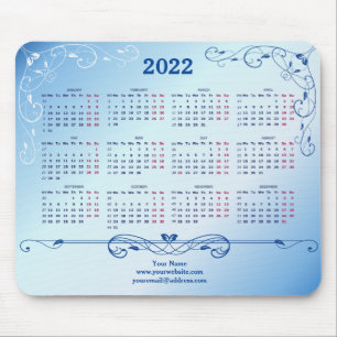 Alfombrilla De Ratón Almohadilla de ratón elegante azul 2022