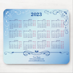 Alfombrilla De Ratón Almohadilla de ratón elegante azul 2023