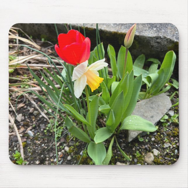 Alfombrilla De Ratón Almohadilla de ratón floral de primavera (Frente)