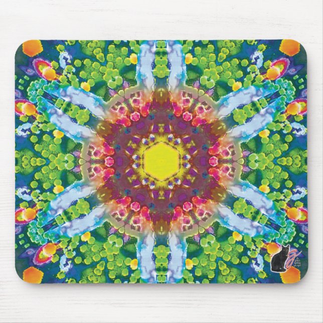 Alfombrilla De Ratón Almohadilla de ratón granular Kaleidoscope (Frente)