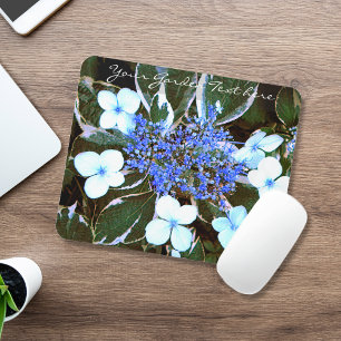 Alfombrilla De Ratón Almohadilla de ratón Hydrangea azul variada