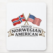 Almohadilla de ratón orgulloso noruego americano