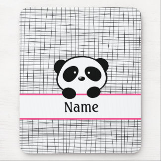 Alfombrilla De Ratón Almohadilla de ratón Panda personalizada de rosado