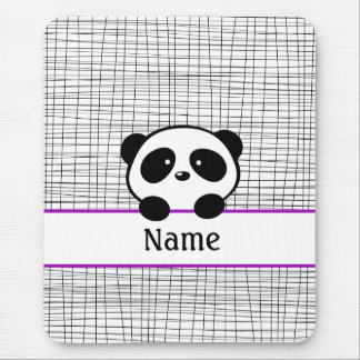 Alfombrilla De Ratón Almohadilla de ratón Panda personalizada púrpura