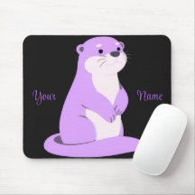 Almohadilla de ratón personalizada de nutria senta