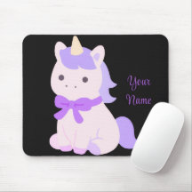 Almohadilla de ratón personalizada de unicornio se