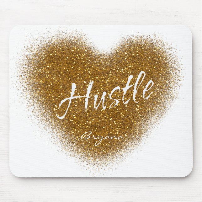 Alfombrilla De Ratón Almohadilla de ratón personalizada HUSTLE Heart Pu (Frente)