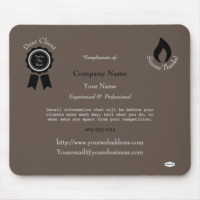 Alfombrilla De Ratón Almohadilla de ratón promocional - HAMbyWG (Frente)