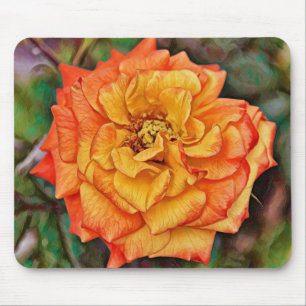 Alfombrilla De Ratón Almohadilla de ratón Rosa de gran Naranja