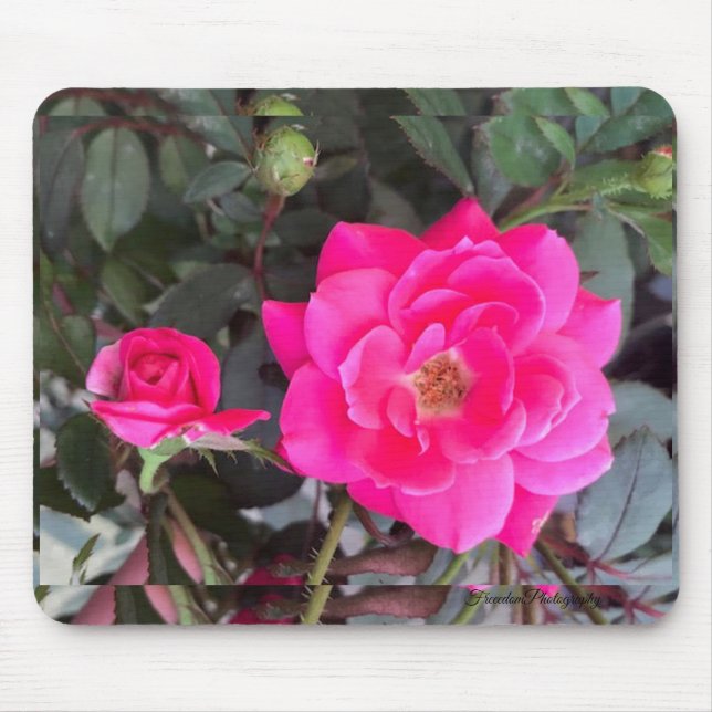 Alfombrilla De Ratón Almohadilla de ratón Rosa Fuscia (Frente)