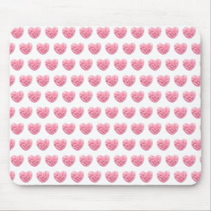 Alfombrilla De Ratón Almohadilla de ratón rosa para el corazón