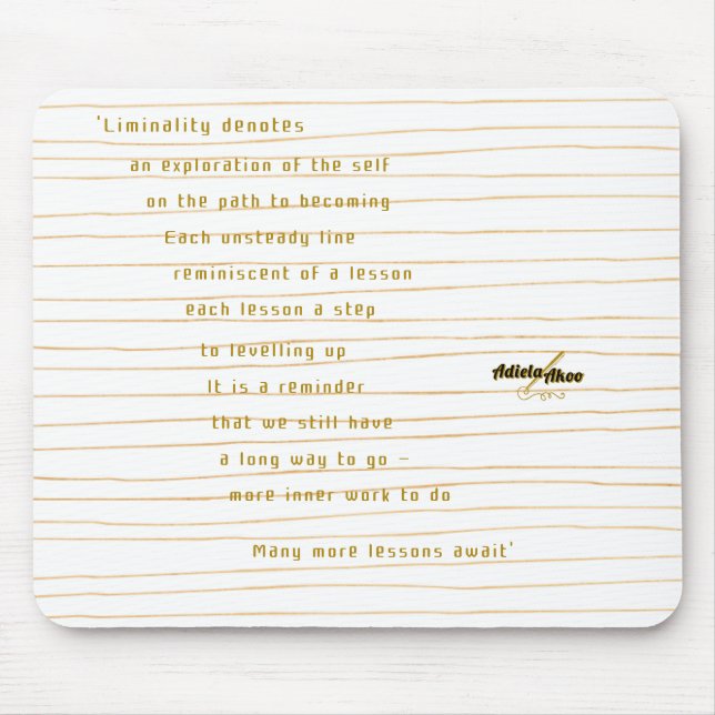 Alfombrilla De Ratón Almohadilla de ratón sobre la Liminalidad del poet (Frente)