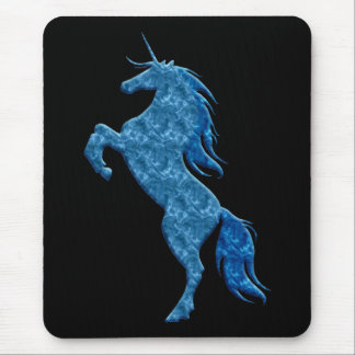 Alfombrilla De Ratón Almohadilla de ratón Unicornio de Fuego Azul