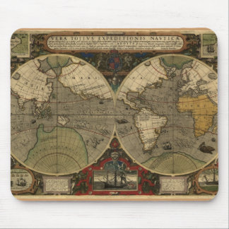 Alfombrilla De Ratón Almohadilla del ratón "1595 Hondius Worlde Map"