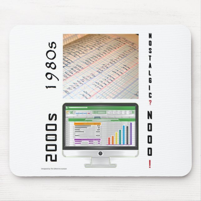 Alfombrilla De Ratón Almohadilla del ratón "1980s vs 2000s Accounting" (Frente)